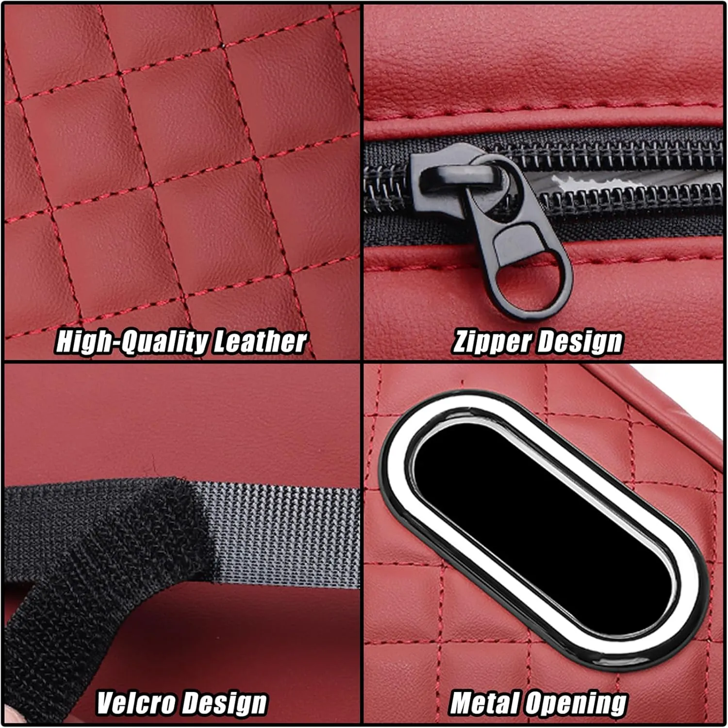 Car Center Console Cover for Renault Scenic/Grand Scénic/Xmod IV III II I J9 R9 JZ JM JA, Leather Car Armrest Cover with Tissue Box, Center Console Armrest Cushion,F Red