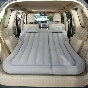 Car Inflatable Mattress for Ford F-250 F-350 F450 F550 2017-2020 2021 2022 2023 2024 Rear Trunk Air Cushion Camping Travel Folding Self Inflating Sleeping Pad Back Seat Air Mattresses,Grey1