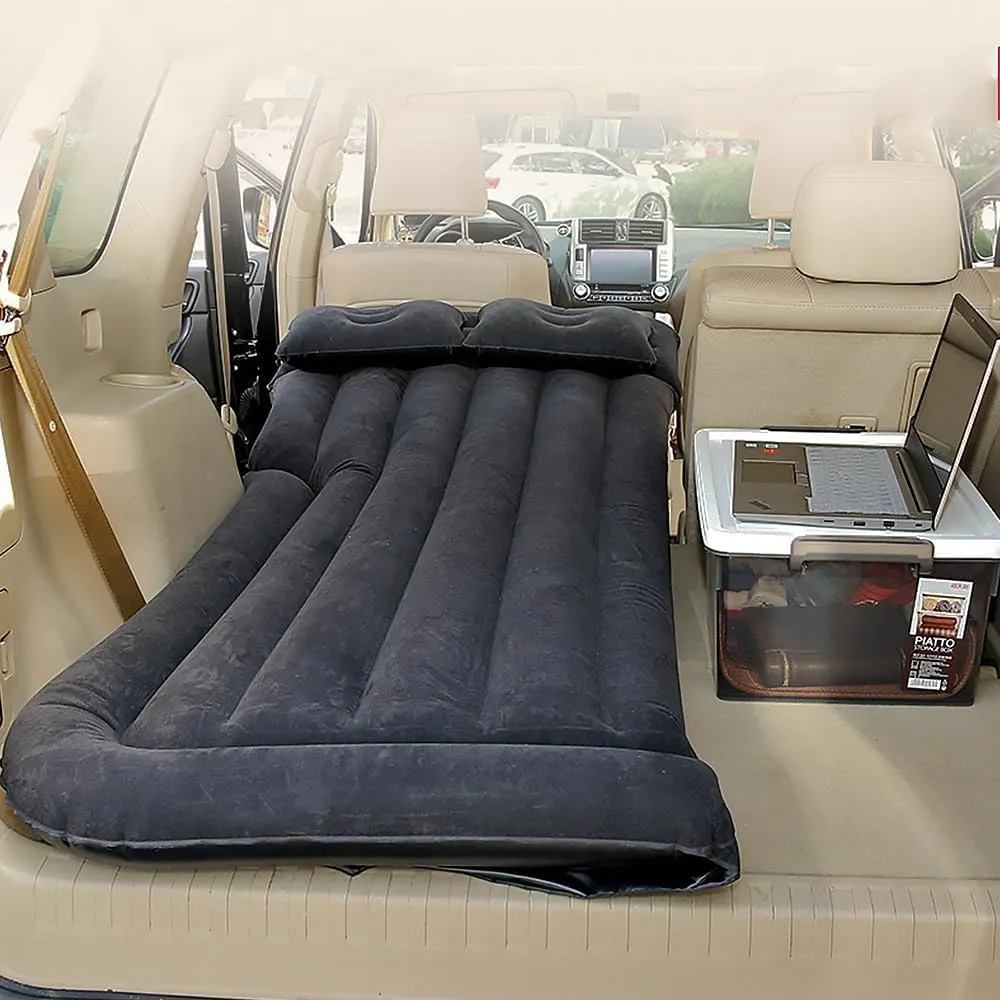 Car Inflatable Mattress for Kia EV6 2022 2023 2024 2025 Rear Trunk Air Cushion Camping Travel Folding Self Inflating Sleeping Pad Back Seat Air Mattresses,Beige
