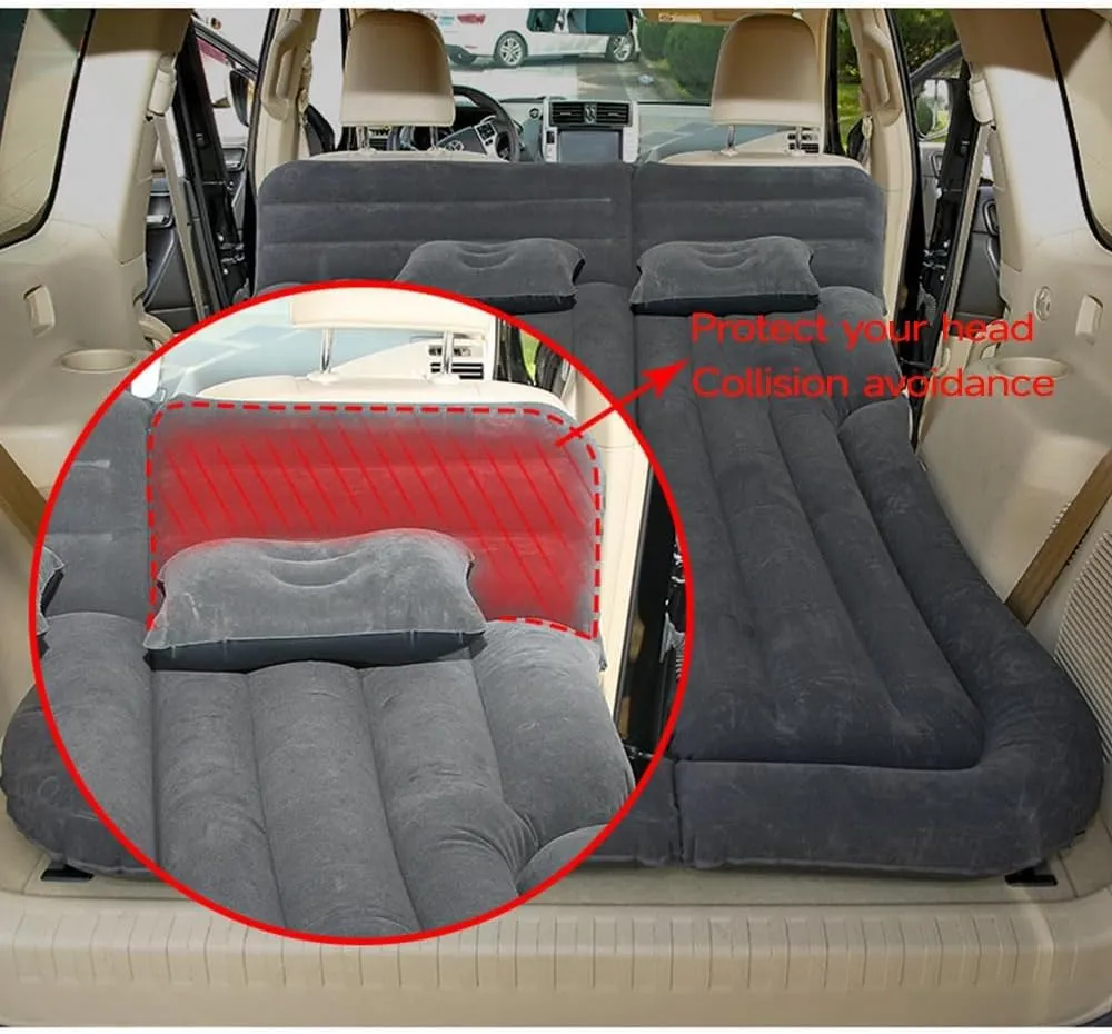 Car Inflatable Mattress for Kia EV6 2022 2023 2024 2025 Rear Trunk Air Cushion Camping Travel Folding Self Inflating Sleeping Pad Back Seat Air Mattresses,Beige