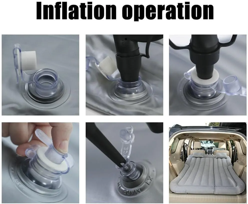 Car Inflatable Mattress for Kia EV6 2022 2023 2024 2025 Rear Trunk Air Cushion Camping Travel Folding Self Inflating Sleeping Pad Back Seat Air Mattresses,Beige