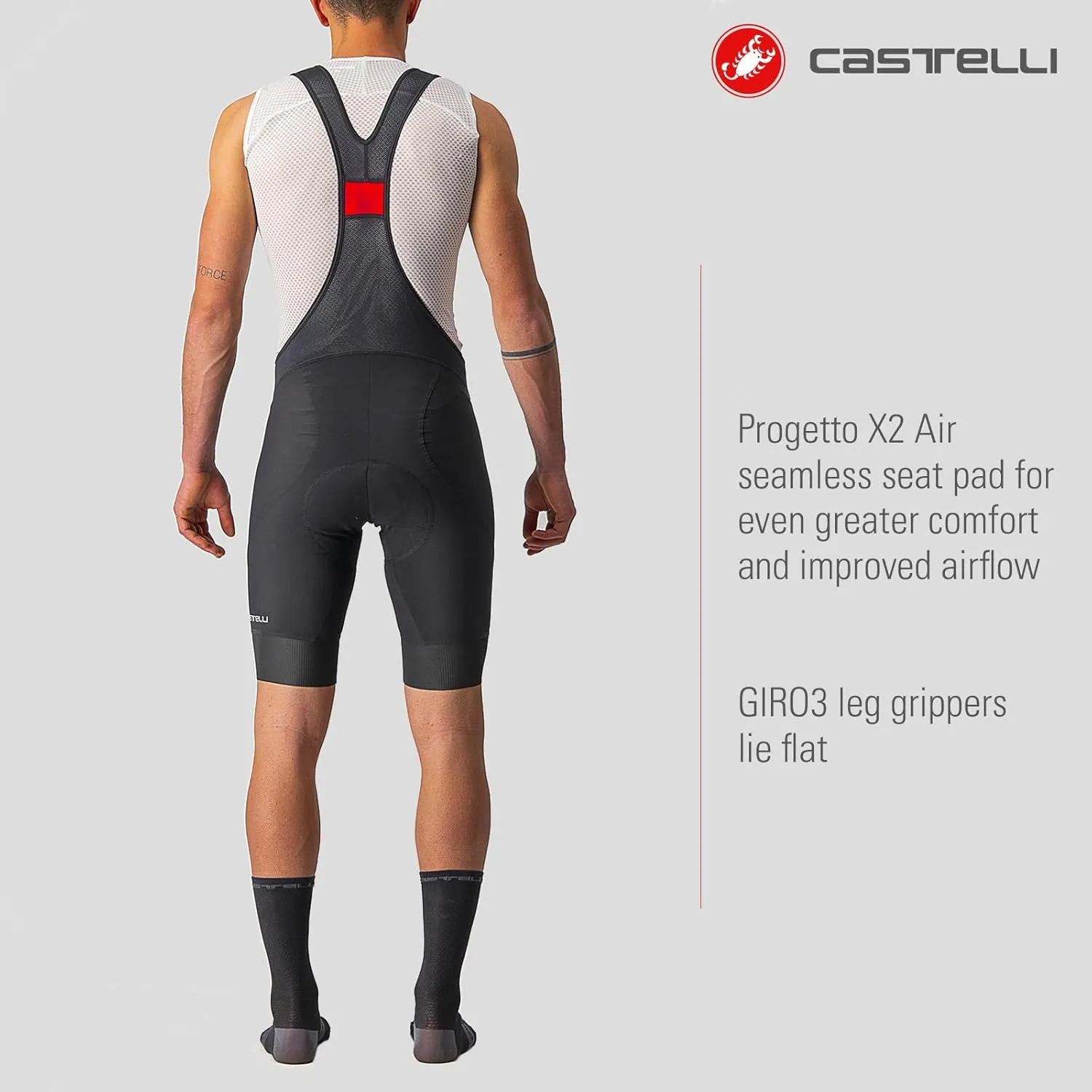 CASTELLI Cycling Endurance 3 Bibshort for Road and Gravel Biking l Cycling
