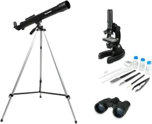Celestron 22010 Science Kit (Includes Telescope, Microscope, Binoculars, Tripod and Accessories), 6 Piece, Black