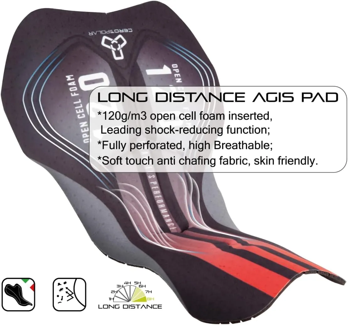 CEROTIPOLAR Cycling Bibs Men, Long Riding Pad Bicycle Biking Bib Shorts UPF50 