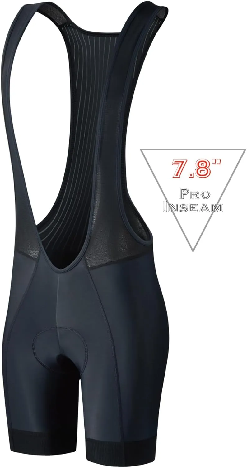 CEROTIPOLAR Cycling Bibs Men, Long Riding Pad Bicycle Biking Bib Shorts UPF50 