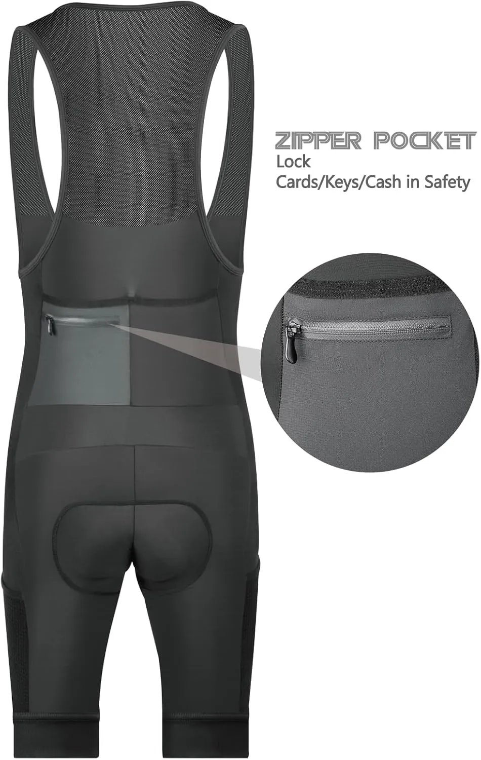 CEROTIPOLAR Cycling Bibs Men, Long Riding Pad Bicycle Biking Bib Shorts UPF50 