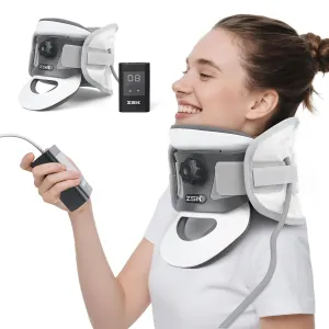 Cervical Neck Traction Device, Neck Revive Stretcher, Removable 20° Curved Support, 3D Dynamic Traction & 8-Airbag Support, Cervical Brace Collar for Spine Alignment & Relaxation