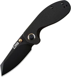 CJRB Folding Pocket Knife Maileah Tactical Knife with AR-RPM9 Powder Steel Balde and G10 Small Tactical Pocket Knife EDC for outdoor survival hunting camping J1918 (Black Blade/Black Handle)