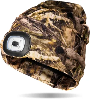 Classic Rechargeable LED Warm Knit Beanie Head Light Hat Headlamp for Outdoor Activities
