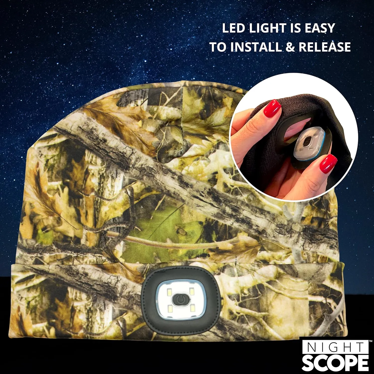 Classic Rechargeable LED Warm Knit Beanie Head Light Hat Headlamp for Outdoor Activities