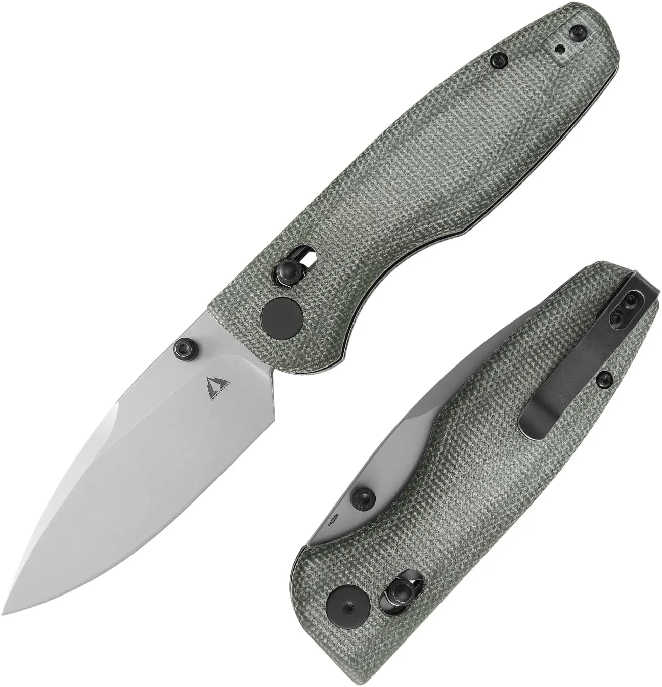 CMB Made Knives CMB Predator CMB-08 Micarta Handle 14C28N Steel Blade Pocket Folding Tactical Survival Camping Hiking Outdoors EDC Knife with Pocket Clip for Men Women(CMB-08LW)
