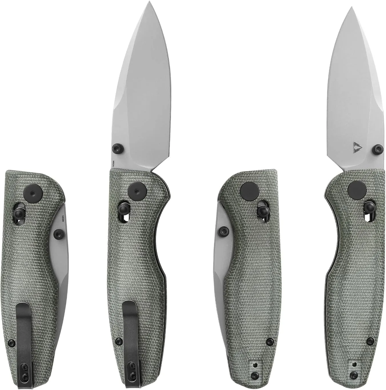 CMB Made Knives CMB Predator CMB-08 Micarta Handle 14C28N Steel Blade Pocket Folding Tactical Survival Camping Hiking Outdoors EDC Knife with Pocket Clip for Men Women(CMB-08LW)