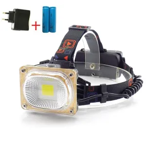 COB Led Headlight Headlamp White Blue Red Lighting USB Rechargeable frontale Head Torch Lamp led light for fishing 18650 battery