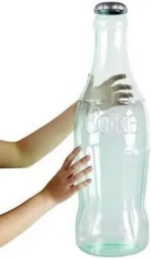 Coca-Cola 22" Clear Bottle Bank - Made in America