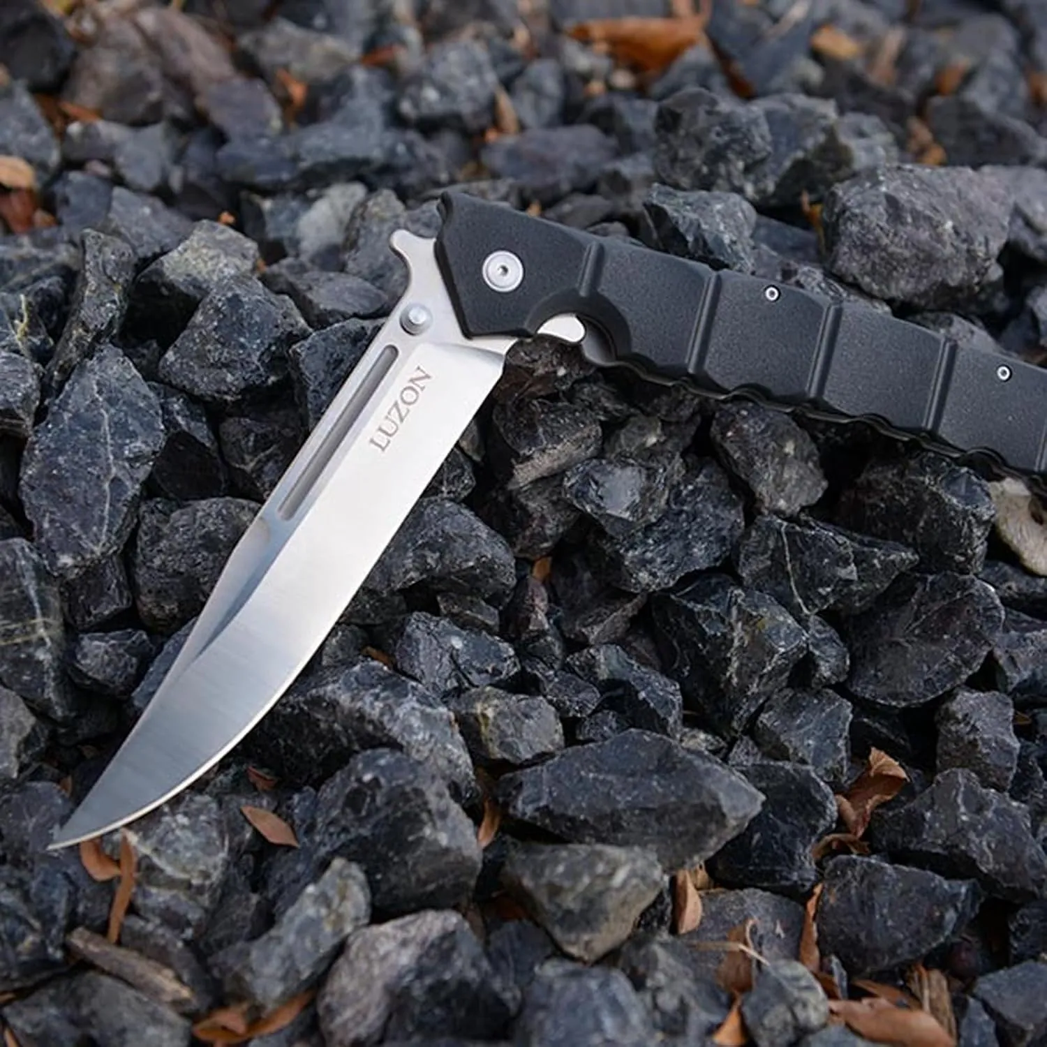 Cold Steel Large Luzon 6" 8Cr13MoV Razor-Sharp Clip Point Blade 7.5" GFN Handle Tactical EDC Folding Knife w/Leaf-Spring Lock