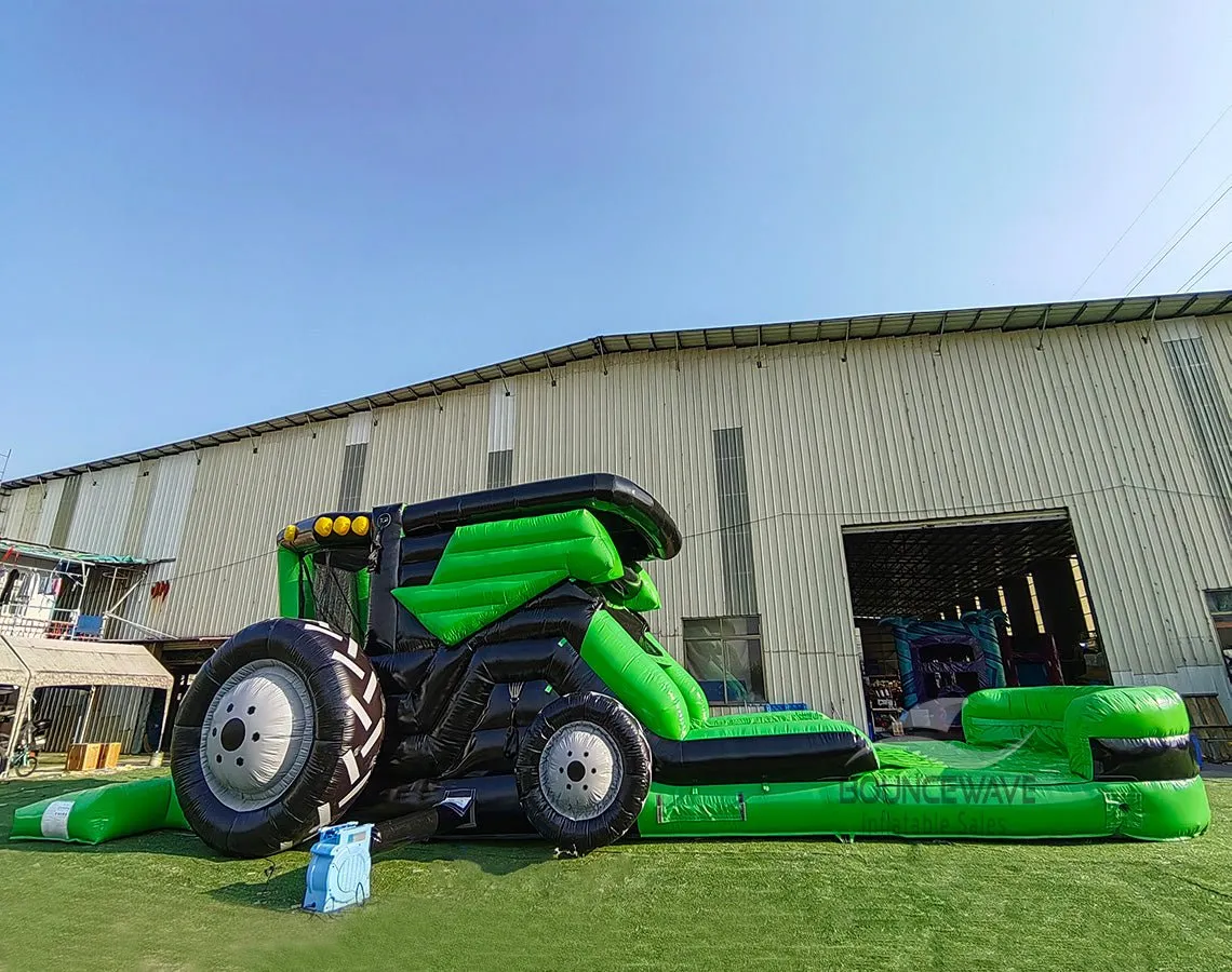 Combine Tractor Bounce House with Slide (Wet/Dry)