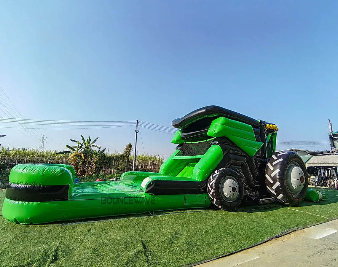 Combine Tractor Bounce House with Slide (Wet/Dry)