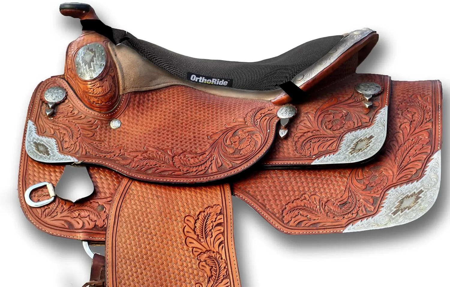ComfortRider Saddle Cushion - New Version, Thicker Memory Shock-Absorbing Seat Pad for Western Saddles by OrthoRide Upgraded Internal Cushion.
