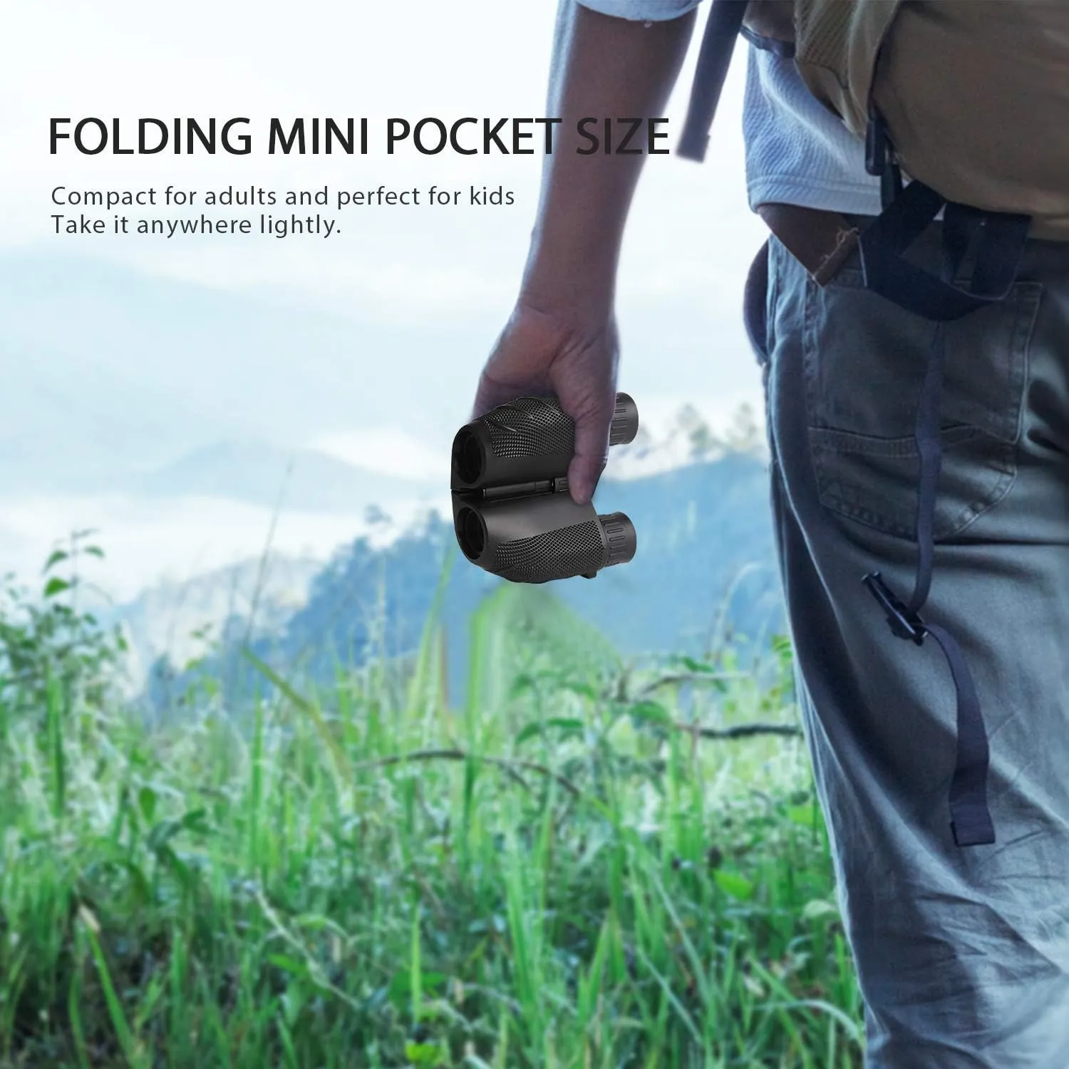 Compact High Powered Binoculars for Adults with Low Light Night Vision, Easy Focus for Bird Watching, Outdoor Sports, Concerts