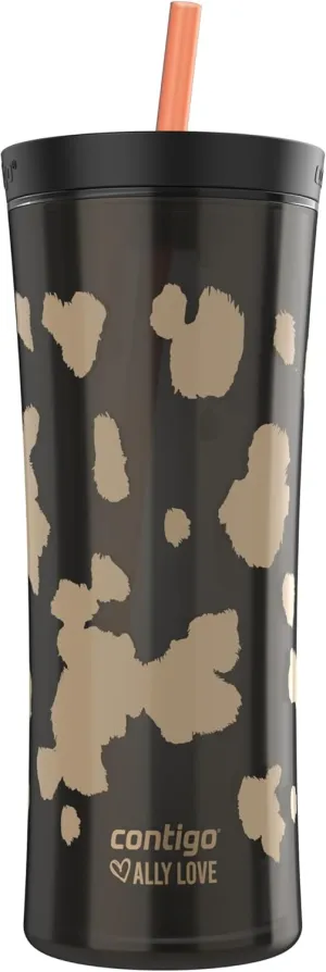 Contigo x Ally Love Shake & Go Tumbler, Autoclose, Blender bottle, shaker bottle, 20oz, Licorice