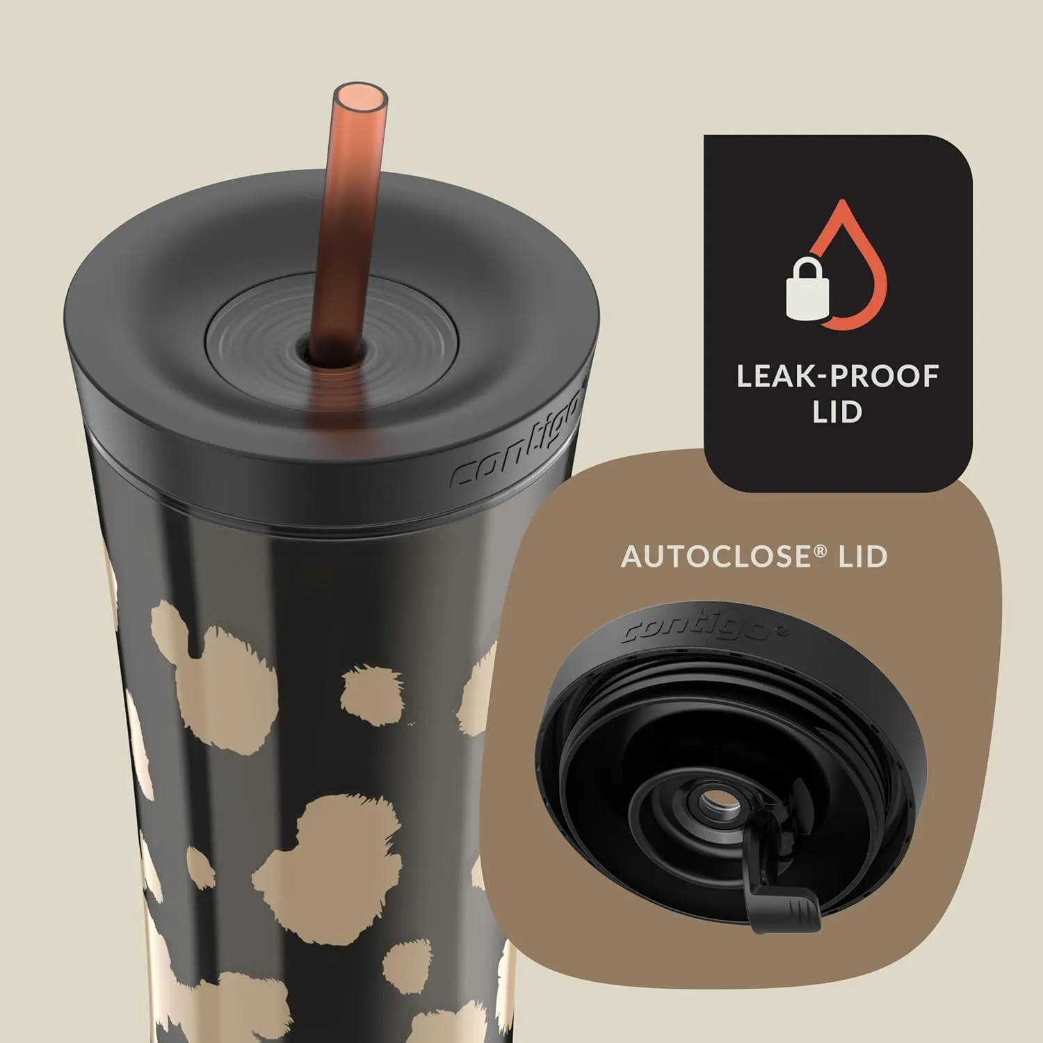 Contigo x Ally Love Shake & Go Tumbler, Autoclose, Blender bottle, shaker bottle, 20oz, Licorice