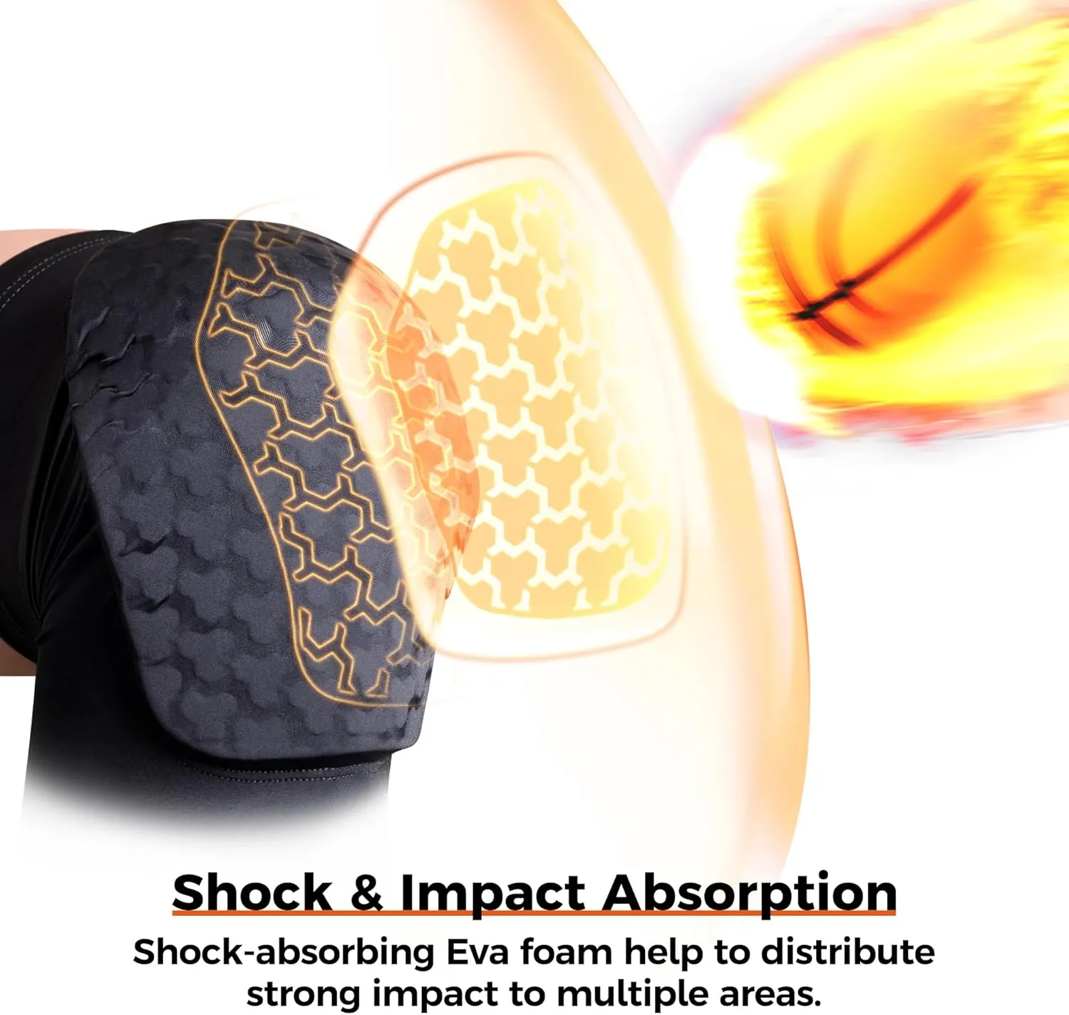 COOLOMG Basketball Knee Pad for Kids Youth Adult, Compression Anti-slip Knee Sleeve for Baseball Volleyball Football, Sports Knee Protector (1 Pair)