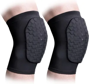 COOLOMG Basketball Knee Pad for Kids Youth Adult, Compression Anti-slip Knee Sleeve for Baseball Volleyball Football, Sports Knee Protector (1 Pair)