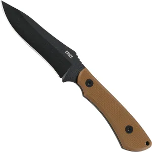CRKT Ramadi Fixed Blade Knife with Sheath: Heavy Duty Powder Coated SK-5 Carbon Black Blade/G10 handle/2083