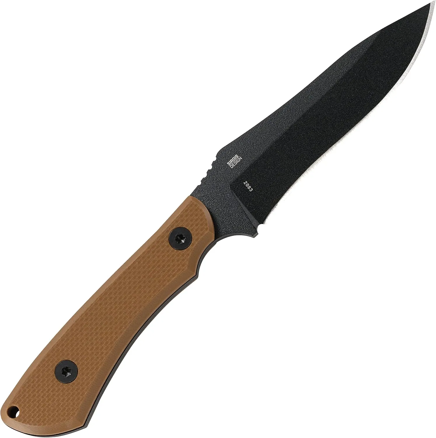 CRKT Ramadi Fixed Blade Knife with Sheath: Heavy Duty Powder Coated SK-5 Carbon Black Blade/G10 handle/2083