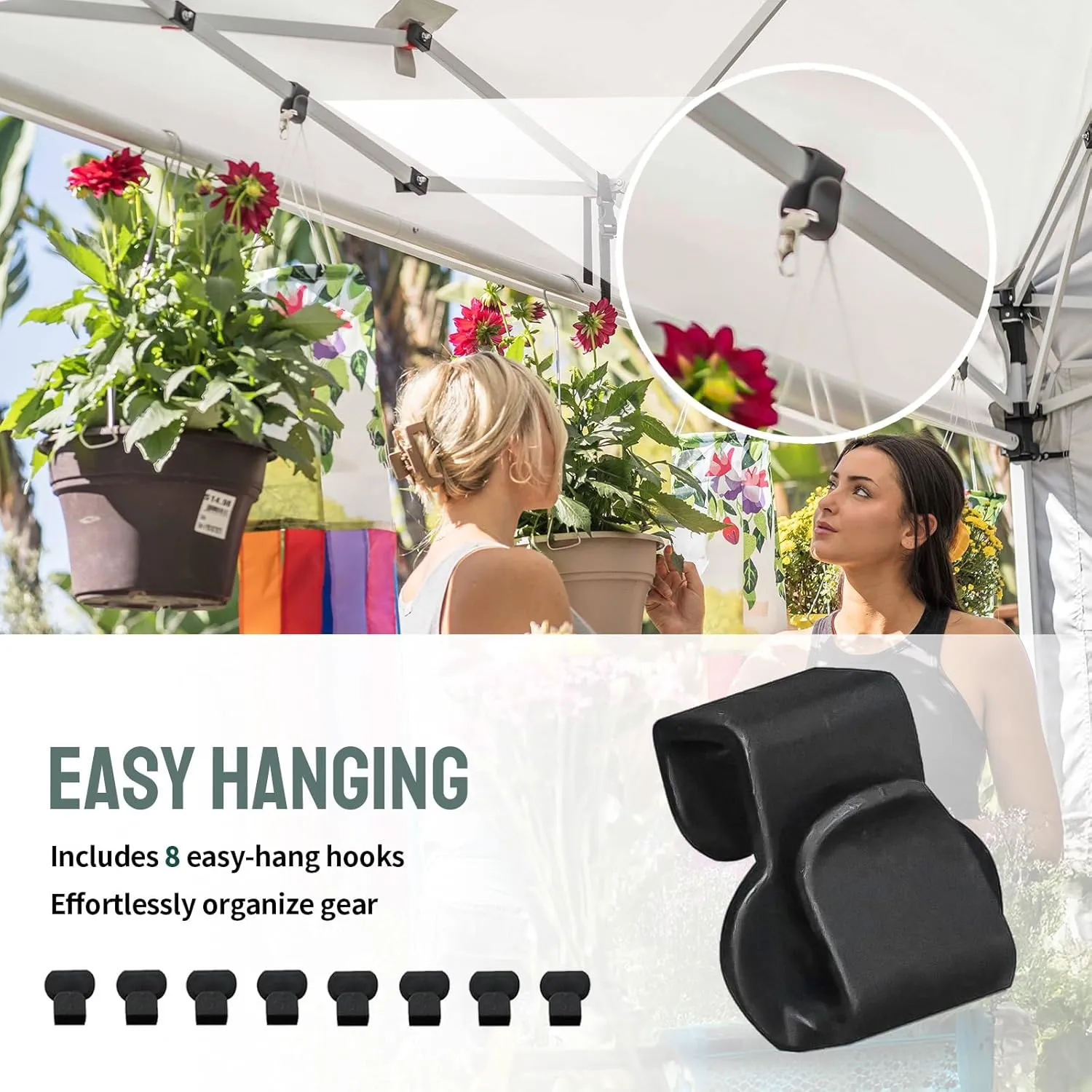 CROWN SHADES 10x10 Pop Up Canopy Tent Instant Commercial 1-Person Setup Patended Centerlock with 400D Fabric, 4 Sidewalls, 4" Wheels, 4 Upgraded Weights, Sto'N Go Bag, White