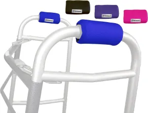 Crutcheze Walker Padded Hand Grip Covers Premium USA Designed Moisture Wicking, Comfort, Fashion, Washable - Standard Walker Handle Cushion - Mobility Aid Accessories