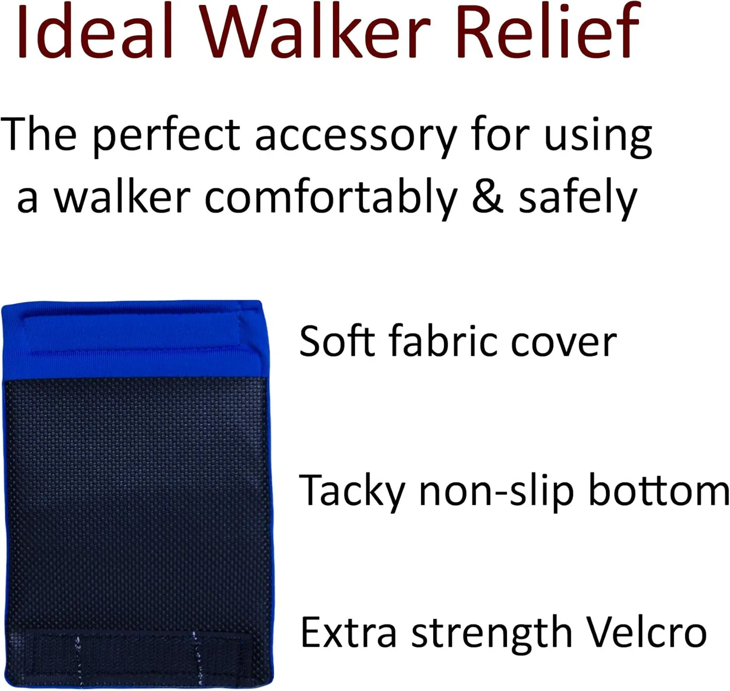 Crutcheze Walker Padded Hand Grip Covers Premium USA Designed Moisture Wicking, Comfort, Fashion, Washable - Standard Walker Handle Cushion - Mobility Aid Accessories