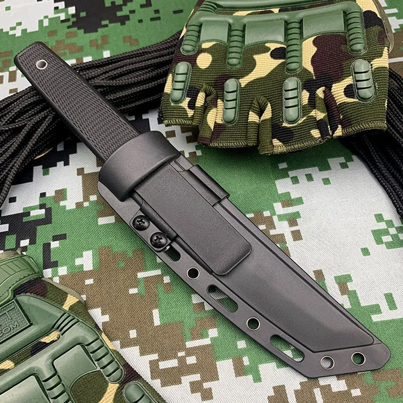 Customized outdoor camping knife with scabbard