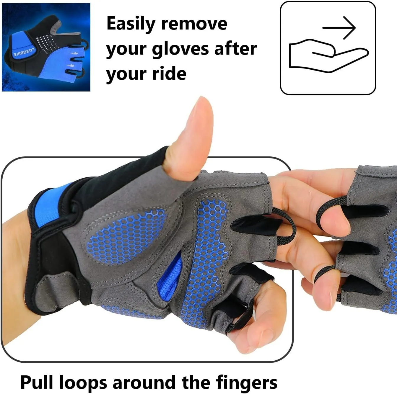 Cycling Gloves Mens Road Bike Gloves for Men-[5MM Gel Pad] Specialized Biking Gloves-[Ultra Breathable] Half Finger Road Bike Bicycle Gloves-[Silicone Antislip] for Cycling