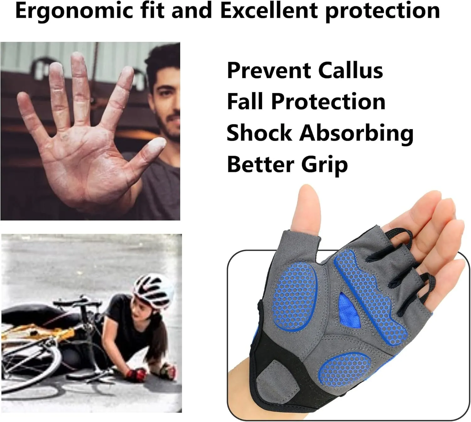Cycling Gloves Mens Road Bike Gloves for Men-[5MM Gel Pad] Specialized Biking Gloves-[Ultra Breathable] Half Finger Road Bike Bicycle Gloves-[Silicone Antislip] for Cycling