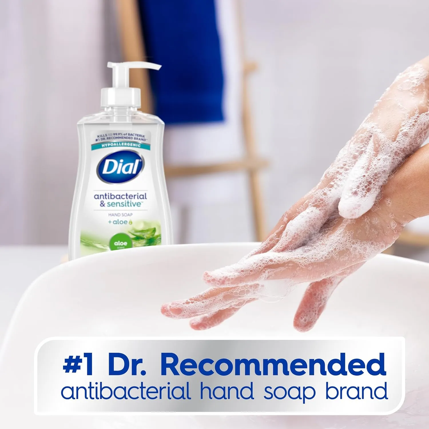 Dial Antibacterial Liquid Hand Soap Refill, Aloe, 52 fl oz (Pack of 3)