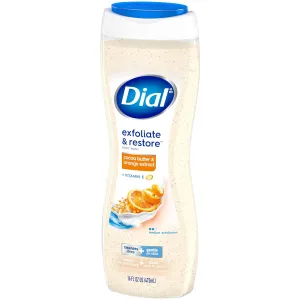 Dial Body Wash, Orange Peel & Cocoa Butter, 16 Fl Oz (Pack of 4)