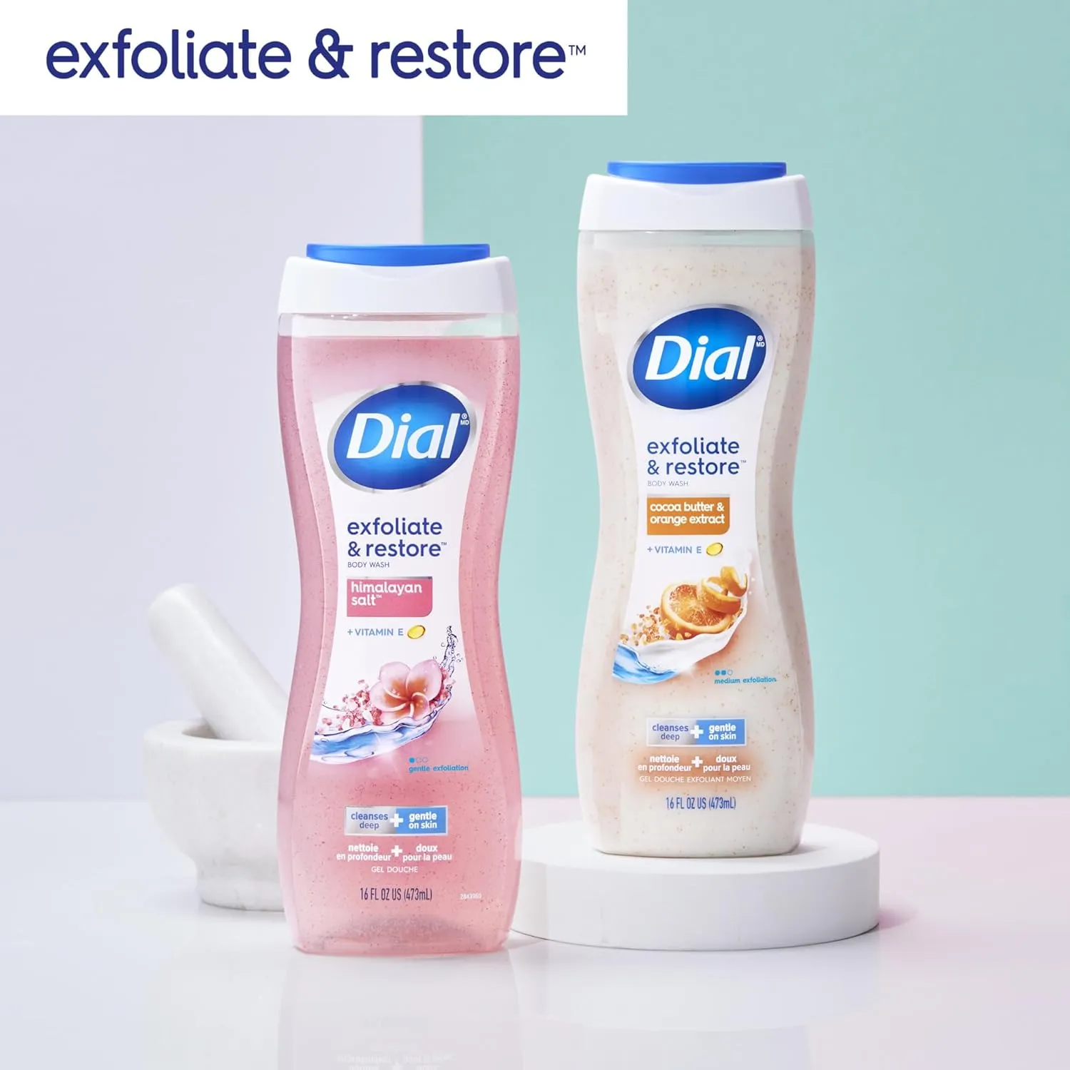 Dial Body Wash, Orange Peel & Cocoa Butter, 16 Fl Oz (Pack of 4)