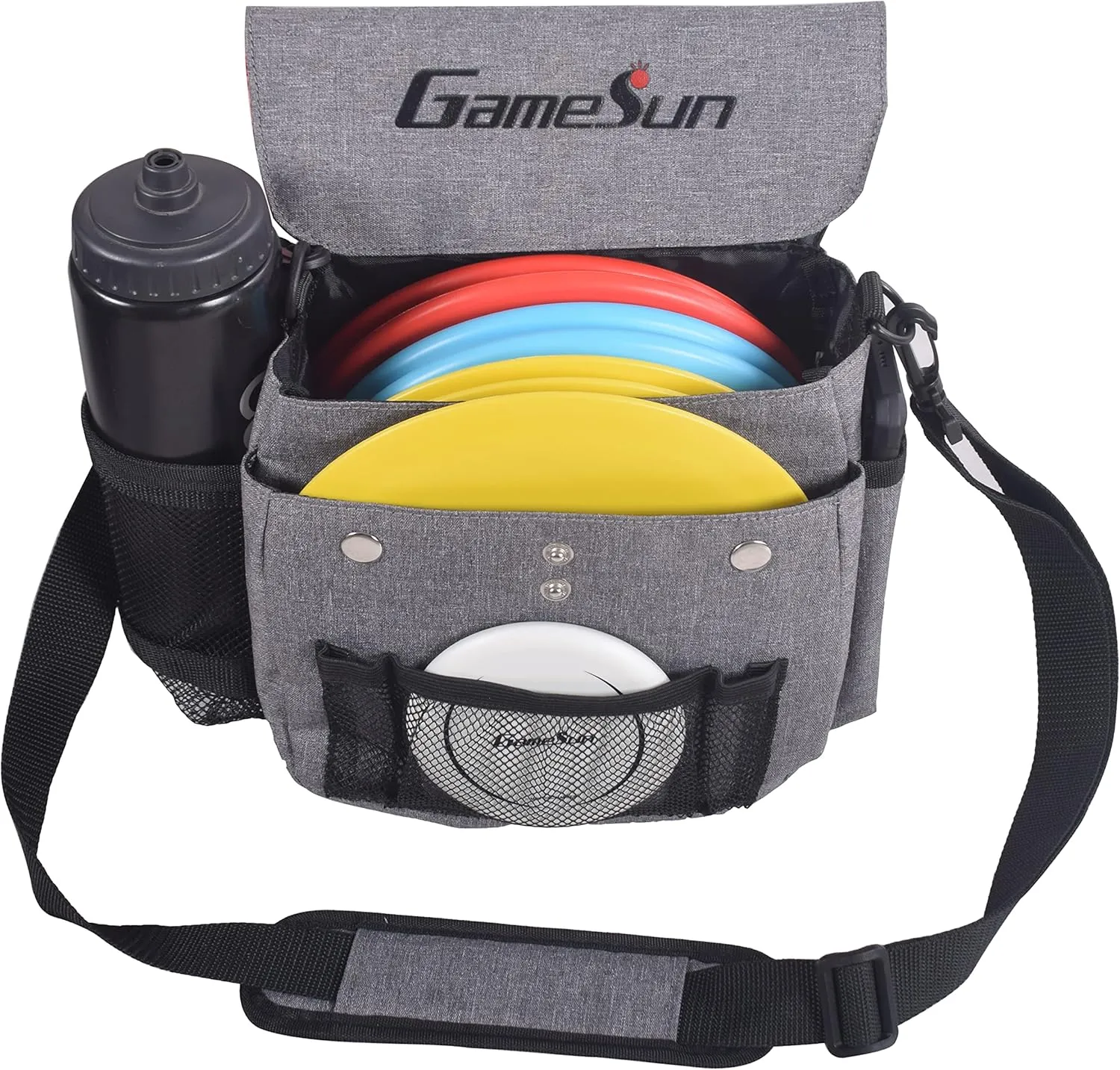 DISC Golf Set-Includes 1pc Heavy Duty Nylon Carry Bag, 2pcs Drivers, 2pcs Mid-Ranges, 2pcs Putters, 1pc Mini Disc Marker, 1pc 12”x12” Embroider Logo Black Towel and 1pc Gift Color Box