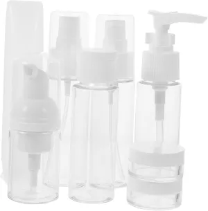 DOITOOL 1 Set Bottle Set Spray Bottles Plastic Container Cosmetics Sub Bottles Lotion Travel Toiletries, White, 13x3cm