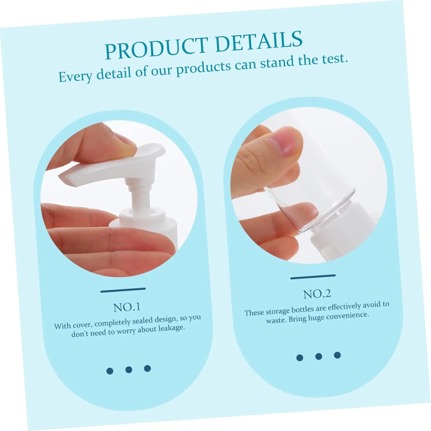 DOITOOL 1 Set Bottle Set Spray Bottles Plastic Container Cosmetics Sub Bottles Lotion Travel Toiletries, White, 13x3cm