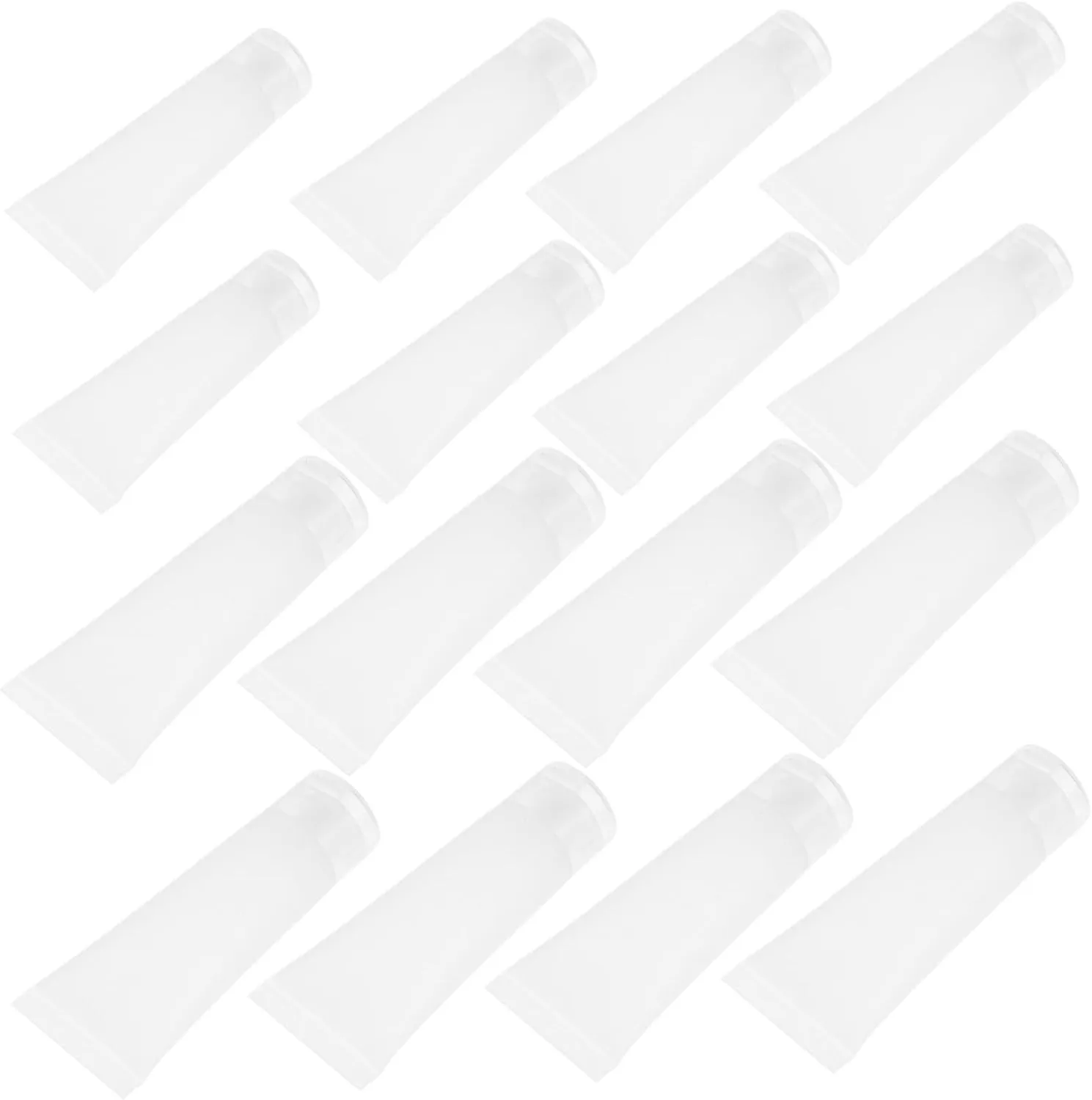 DOITOOL Skin Care Sample Tube 16PCS Lotion Squeezer Tube Compact Squeeze Cream Bottle for Travel, White, 11.2X3X3CM