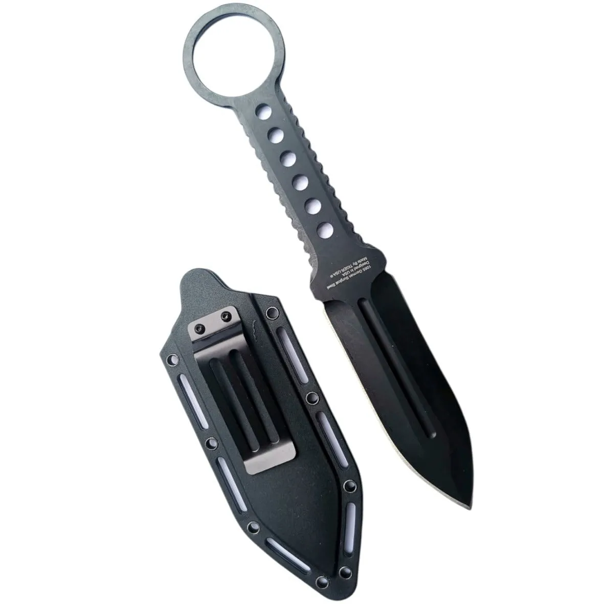 Double Edge Boot Knife Full Tang with Clip