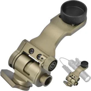 Dovetail J Arm PVS 14 Mount Metal J-Arm Night Vision Monocular NVG Helmet Mount Dovetail for Goggles Binoculars All Models of PVS-14 FDE
