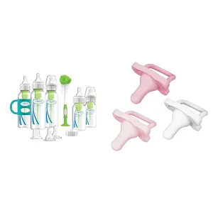 Dr. Brown's Anti-Colic Options  Narrow Bottle to Sippy Gift Set with Silicone Pacifier 0-6m 3 Pack