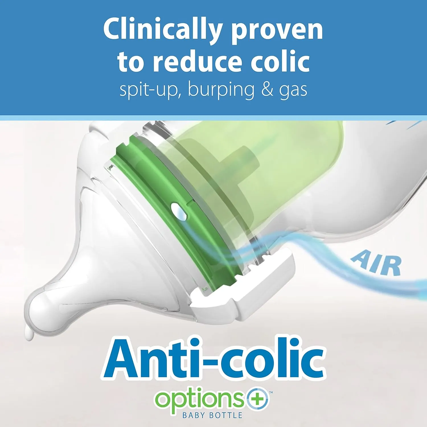 Dr. Brown's Natural Flow Anti-Colic Options  Wide-Neck Baby Bottle Newborn Feeding Set with Baby Bottle Travel Caps