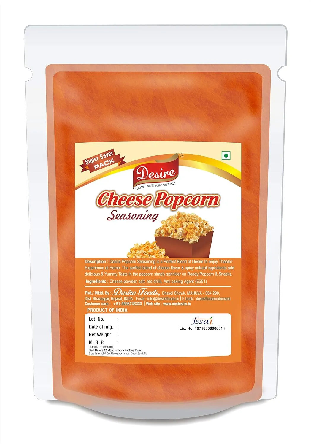Dunhill Desire Cheese Popcorn Seasoning Powder, 1 Kg in Bag