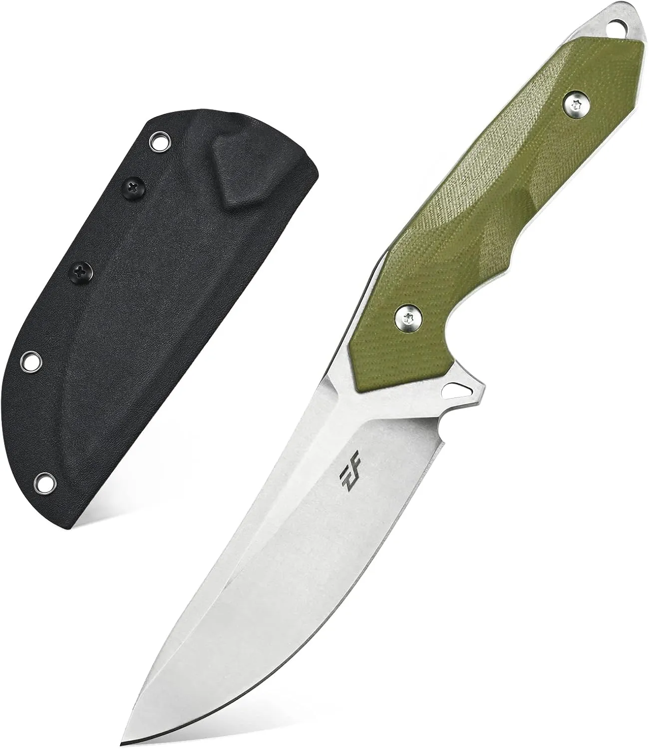 Eafengrow EF122 Fixed Blade Knife D2 Steel Blade G10 Handle Pocket Knives Fixed Knife, Survival, Outdoor Camping Survival Tool Knives, Kydex Sheaths