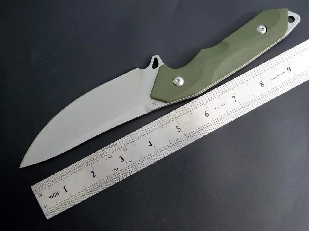 Eafengrow EF122 Fixed Blade Knife D2 Steel Blade G10 Handle Pocket Knives Fixed Knife, Survival, Outdoor Camping Survival Tool Knives, Kydex Sheaths