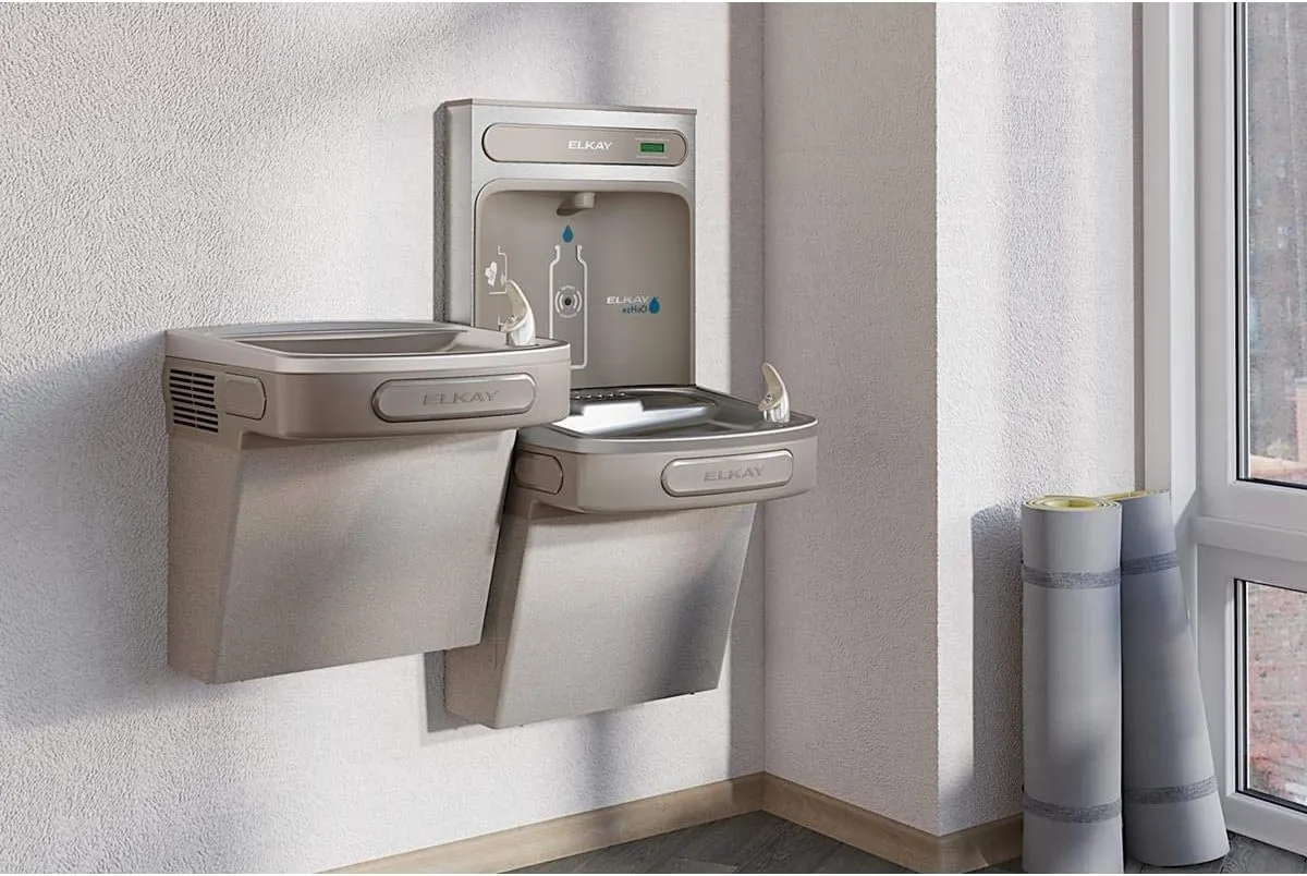 Elkay EZSTL8WSLK Bottle Filling Station, Medium, Light Gray Granite